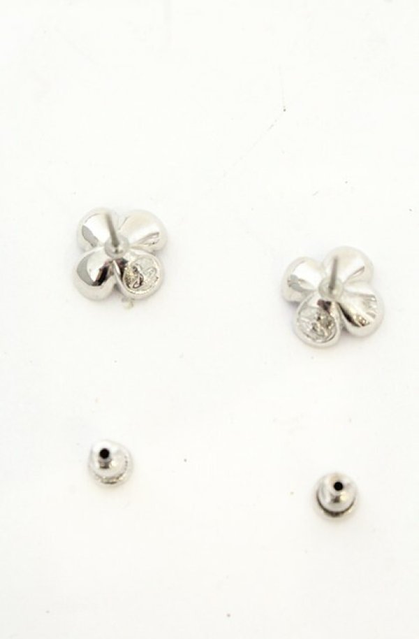 画像2: ヴィヴィアンウエストウッド 中古 / フラワーピアス  ラベンダー×シルバー  O-26-08-02-085-er-IG-OS (2)