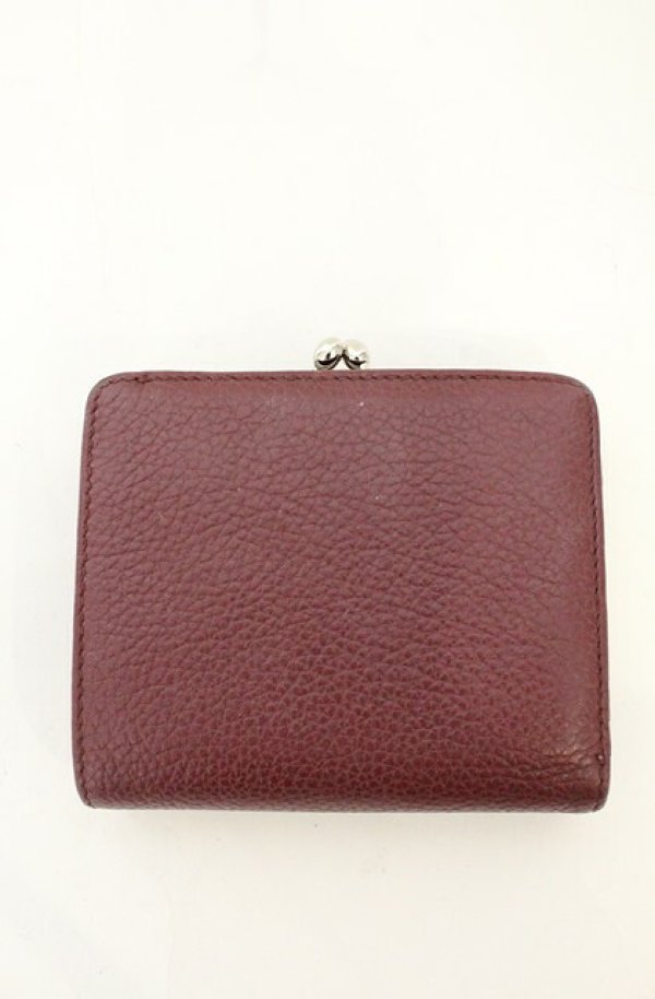画像4: ヴィヴィアンウエストウッド 中古 / GRAIN LEATHER 口金折リ財布  ワイン  O-26-08-02-088-wa-YM-OS (4)