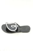 画像4: ヴィヴィアンウエストウッド×Melissa 中古 / サンハートサンダル 24cm ブラックｘホワイト  O-26-08-02-101-sh-YM-OS (4)