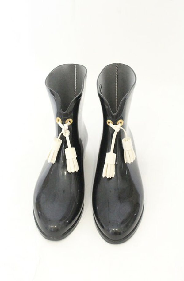 画像2: ヴィヴィアンウエストウッド×Melissa 中古 / レインブーツ JPN24 1/2cm ブラック  O-26-08-02-104-sh-IG-OS (2)