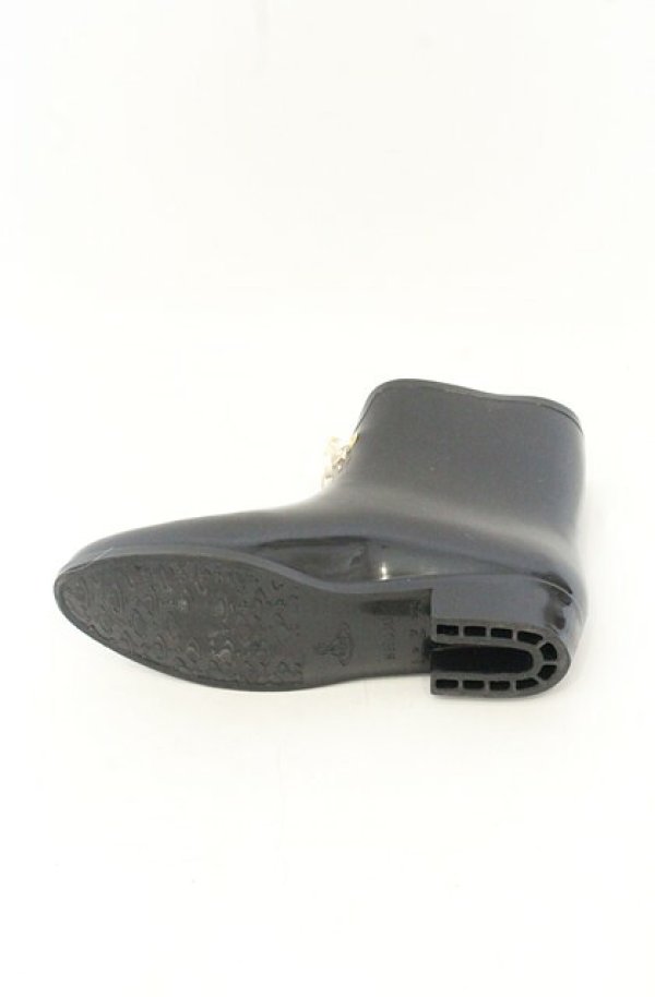 画像8: ヴィヴィアンウエストウッド×Melissa 中古 / レインブーツ JPN24 1/2cm ブラック  O-26-08-02-104-sh-IG-OS (8)