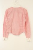 画像5: ヴィヴィアンウエストウッド 中古 / 単色オーブ刺繍ストライプシャツ 2 レッド×ホワイト  O-26-08-02-011-bl-IG-OS (5)