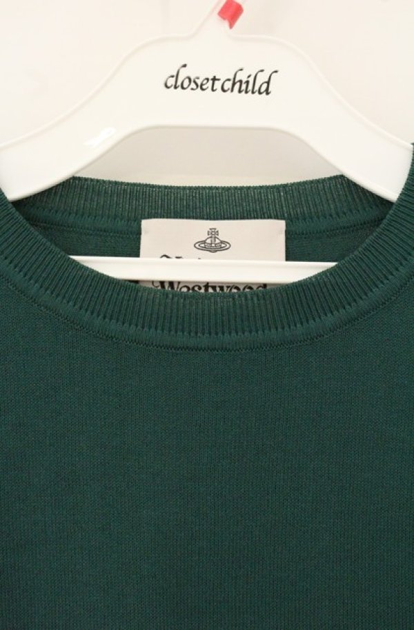 画像2: ヴィヴィアンウエストウッド 中古 / クラシック半袖ニット L グリーン  O-26-08-02-015-to-IG-OS (2)