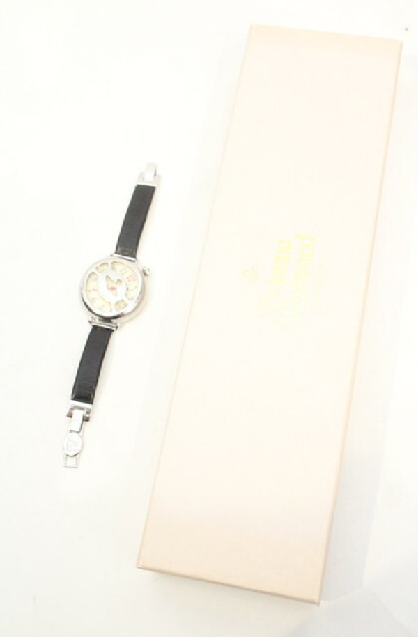 画像7: ヴィヴィアンウエストウッド 中古 / cage watch（ケージウォッチ）腕時計  ブラックｘシルバー  O-26-08-16-018-gd-YM-OS (7)