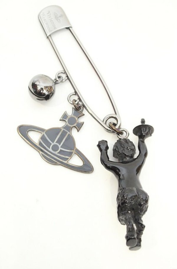 画像5: ヴィヴィアンウエストウッド 中古 / GIANT SATYR SAFETY PINS （ジャイアントサティアセーフティーピン）  ブラックｘガンメタル  O-26-08-16-020-ac-YM-OS (5)
