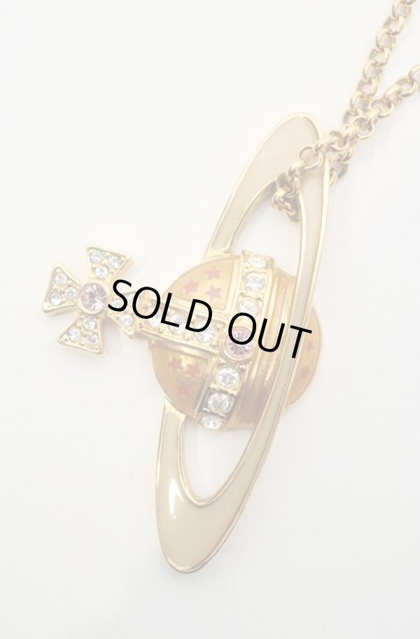 画像2: ヴィヴィアンウエストウッド 中古 / neo bass relirf neckless（ネオバスレリーフネックレス）  ゴールドｘイエロー  O-26-08-16-004-ac-YM-OS (2)