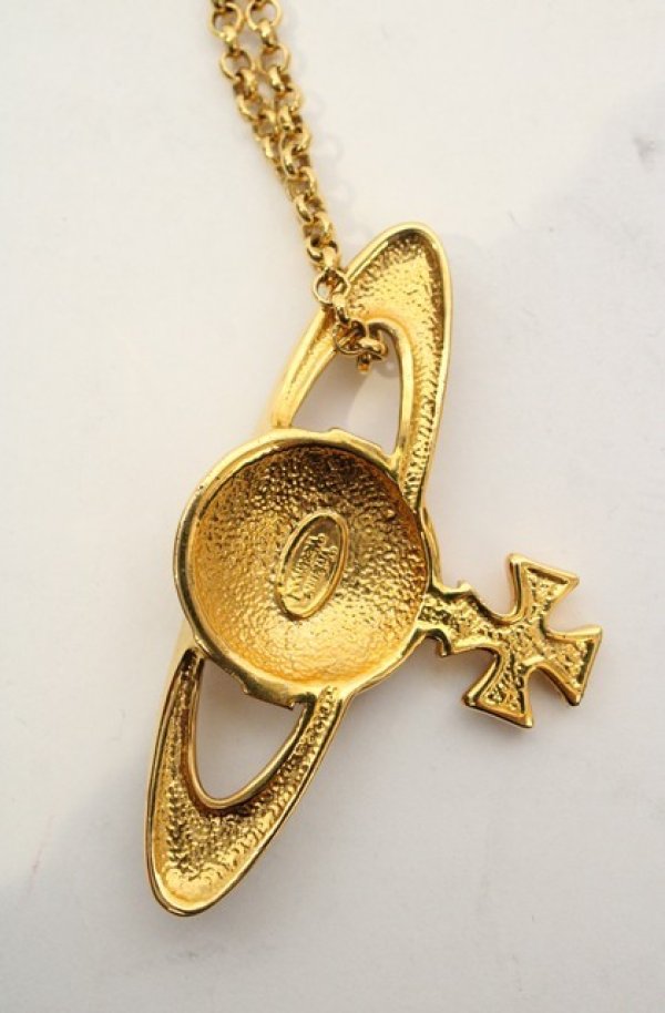 画像3: ヴィヴィアンウエストウッド 中古 / neo bass relirf neckless（ネオバスレリーフネックレス）  ゴールドｘイエロー  O-26-08-16-004-ac-YM-OS (3)