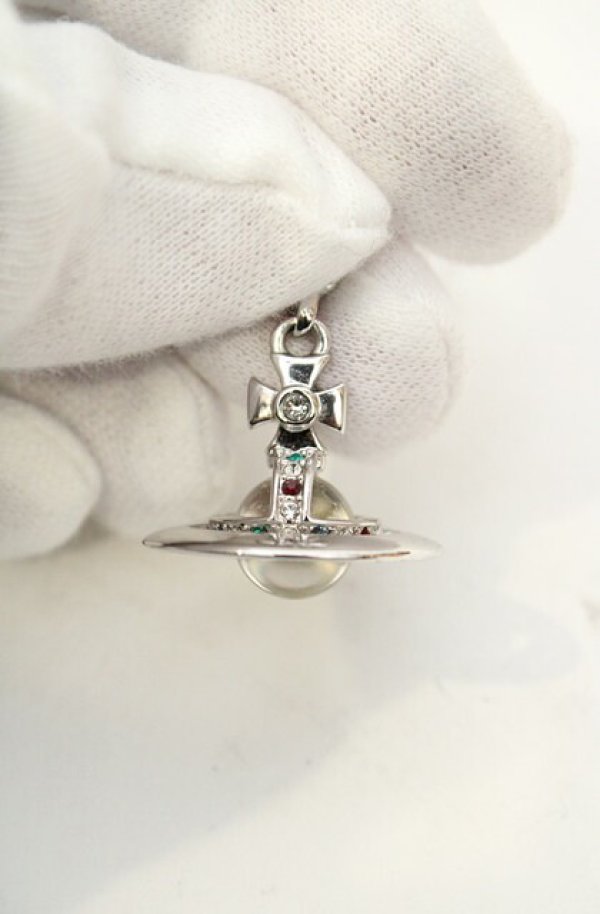 画像3: ヴィヴィアンウエストウッド 中古 / New tiny orb pendant（ニュータイニーオーブペンダント）  シルバー  O-26-08-16-005-nl-IG-OS (3)