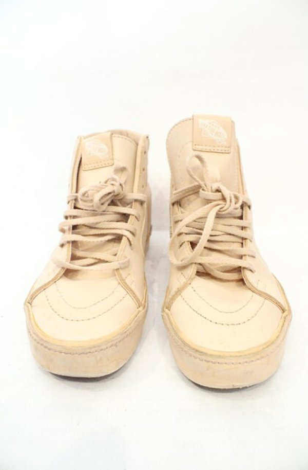 画像2: ヴィヴィアンウエストウッド 中古 / ×VANS SK8-HI ハイカットスニーカー 23.5cm ベージュ  O-26-08-16-058-sh-YM-OS (2)