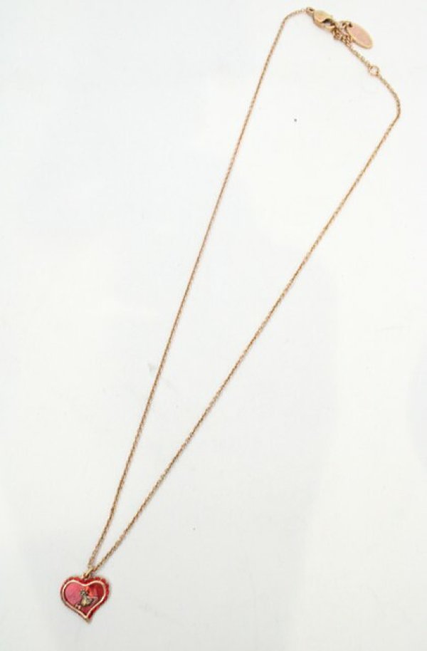 画像3: ヴィヴィアンウエストウッド 中古 / PETRAネックレス  ピンクゴールド×レッド  O-26-08-16-007-ac-IG-OS (3)