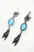画像5: ヴィヴィアンウエストウッド 中古 / ブラックキャットピアス  ブラックｘブルー  O-26-08-16-002-ac-YM-OS (5)