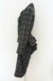 画像4: ヴィヴィアンウエストウッド 中古 / タータンチェックベッティーナジャケット＆ドレープミモレスカート JKT2：SK1 グレー  O-26-08-30-008-jc-YM-OS (4)