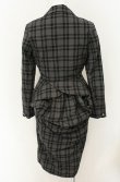 画像5: ヴィヴィアンウエストウッド 中古 / タータンチェックベッティーナジャケット＆ドレープミモレスカート JKT2：SK1 グレー  O-26-08-30-008-jc-YM-OS (5)