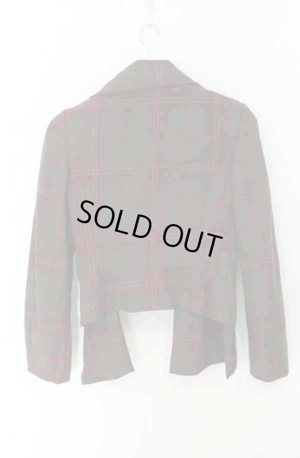 画像12: ヴィヴィアンウエストウッド 中古 / タータンドレープジャケット＆アニマルスカート JKT38：SK40 グリーンｘパープル  O-26-08-30-001-jc-YM-OS (12)