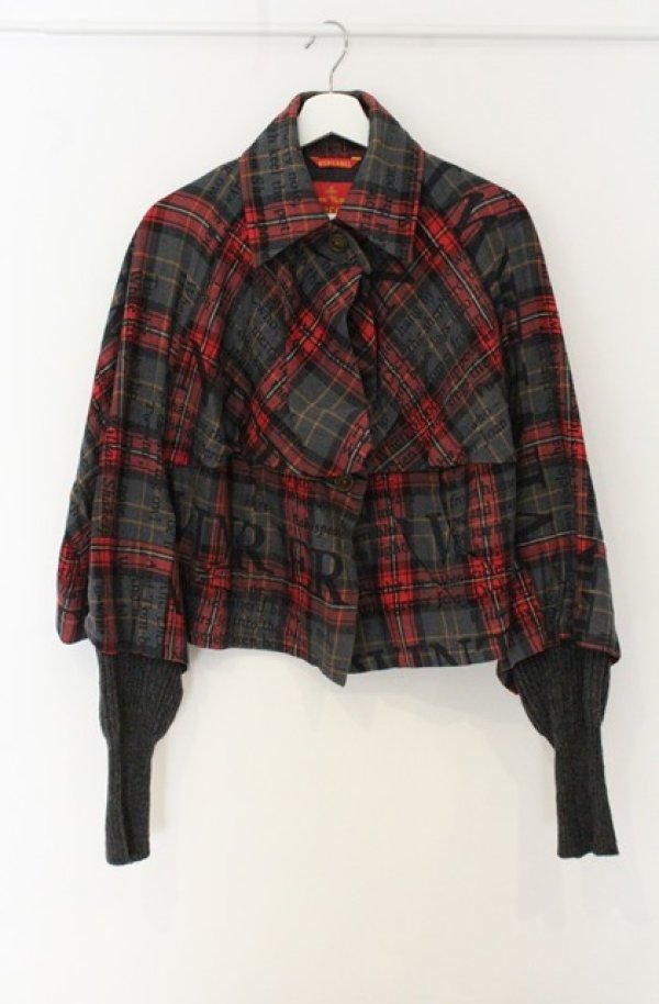 画像8: ヴィヴィアンウエストウッド 中古 / シェイクスピアショートブルゾン＆カンガルーパンツ JKT2：パンツ1 レッドｘグレー  O-26-08-30-019-jc-YM-OS (8)