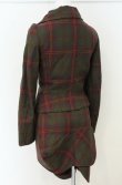 画像4: ヴィヴィアンウエストウッド 中古 / タータンドレープジャケット＆アニマルスカート JKT38：SK40 グリーンｘパープル  O-26-08-30-001-jc-YM-OS (4)