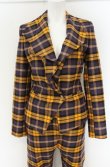 画像2: ヴィヴィアンウエストウッド 中古 / タータン変形ジャケット＆パンツ 双方38 イエローｘパープル  O-26-08-30-004-su-YM-OS (2)