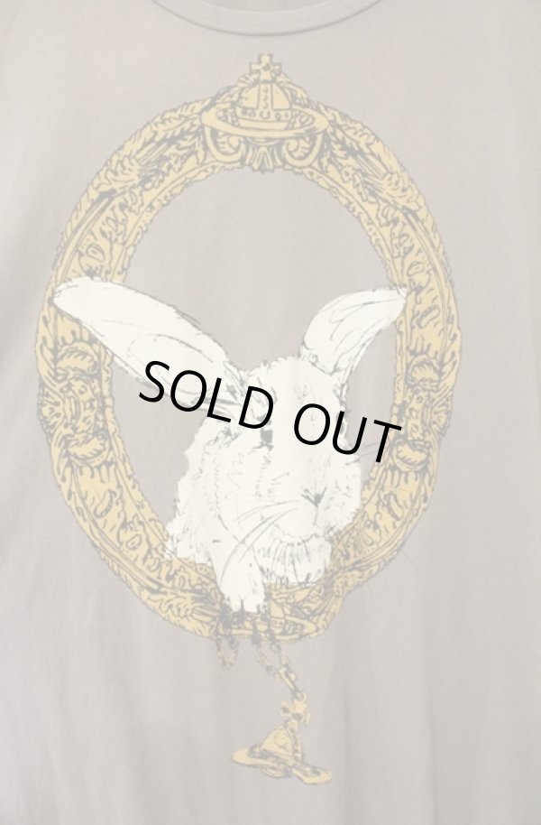 画像2: ヴィヴィアンウエストウッド 中古 / オーガニック天竺バニーインフレームTシャツワンピース 2 グレージュ  O-26-08-30-1024-op-YM-OS (2)