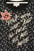 画像2: ヴィヴィアンウエストウッド 中古 / KISS ME KITTY 長袖カットソー 2 ブラック  O-26-08-30-1027-ts-YM-OS (2)