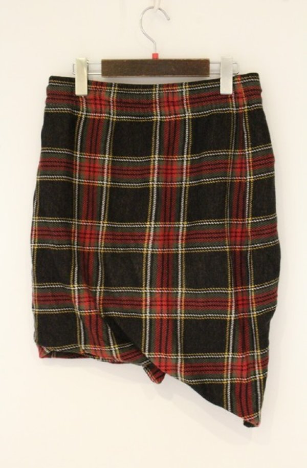 画像5: ヴィヴィアンウエストウッド 中古 / MINI SIDE PANTHER SKIRT（ミニサイドパンサースカート） S レッドチェック  O-26-08-30-1035-sk-IG-OS (5)