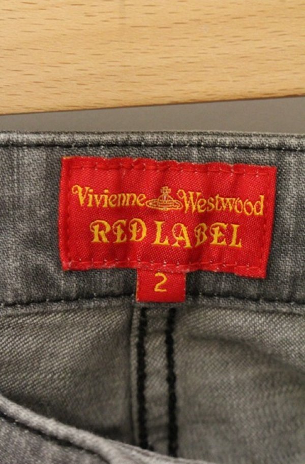 画像6: ヴィヴィアンウエストウッド 中古 / 後ロオーブステッチデニムパンツ 2 グレー  O-26-08-30-1043-pa-YM-OS (6)