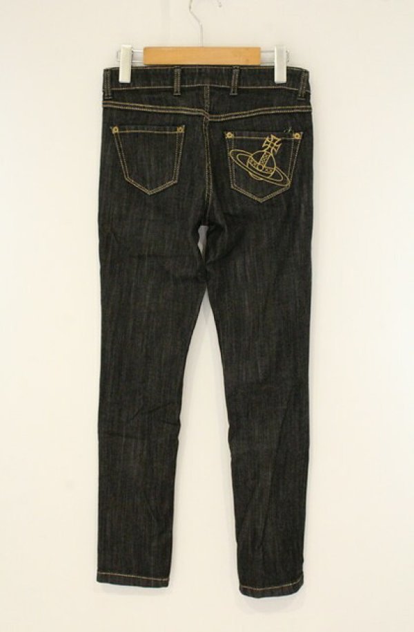 画像3: ヴィヴィアンウエストウッド 中古 / ゴールドステッチデニムパンツ 1 グレー  O-26-08-30-1044-pa-YM-OS (3)