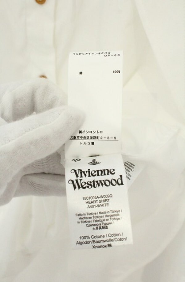 画像6: ヴィヴィアンウエストウッド 中古 / ハートシャツ 38 ホワイト  O-26-08-30-1005-bl-YM-OS (6)