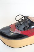 画像5: ヴィヴィアンウエストウッド 中古 / ロッキンホースギリーパテントタータン UK5（23.5-24cm） ブラックｘマルチ  O-26-08-30-1062-sh-YM-OS (5)