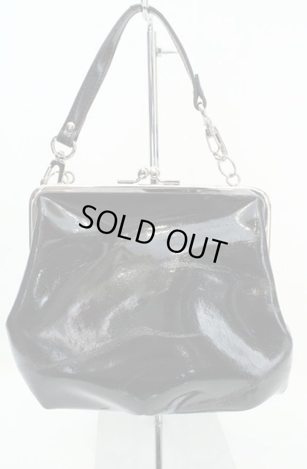 画像3: ヴィヴィアンウエストウッド 中古 / GRANNY FRAME PURSE エナメルガマ口バッグ  ブラック  O-26-08-30-1068-ba-IG-ZH (3)