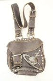 画像3: ヴィヴィアンウエストウッド 中古 / bikerショルダーバッグ  グレー  O-26-08-30-1071-ba-IG-OS (3)