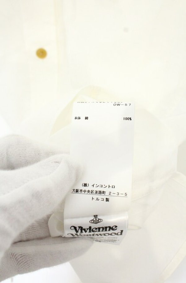 画像7: ヴィヴィアンウエストウッド 中古 / BS STRIPPED KRALL SHIRT（ストリップドクラールシャツ） 40 ホワイト  O-26-09-06-016-bl-IG-OS (7)