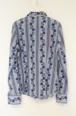 画像3: ヴィヴィアンウエストウッド 中古 / シングルフリルシャツ 40 ブルー　フラワーストライプ  O-26-09-06-018-bl-YM-OS (3)