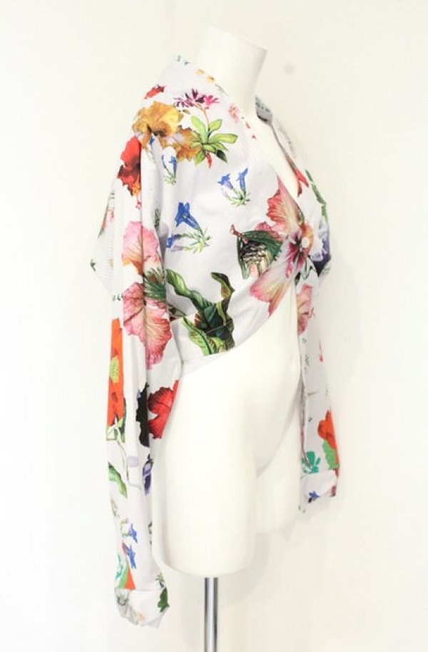画像3: ヴィヴィアンウエストウッド 中古 / LS Natalia Floral Shirt（ナタリアフラワーシャツ） 40 ホワイト×マルチ  O-26-09-06-019-bl-IG-OS (3)