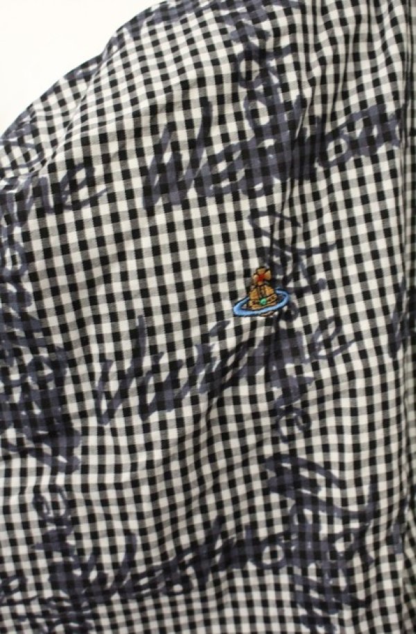画像2: ヴィヴィアンウエストウッド 中古 / HEART TOP（ハートトップス） 42 ブラック ギンガムチェック  O-26-09-06-023-bl-IG-OS (2)