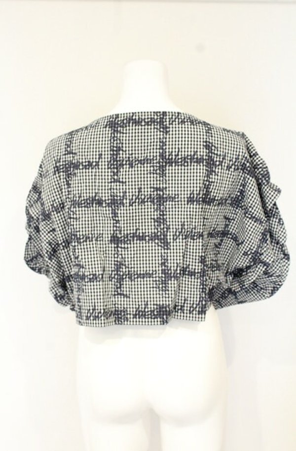 画像4: ヴィヴィアンウエストウッド 中古 / HEART TOP（ハートトップス） 42 ブラック ギンガムチェック  O-26-09-06-023-bl-IG-OS (4)