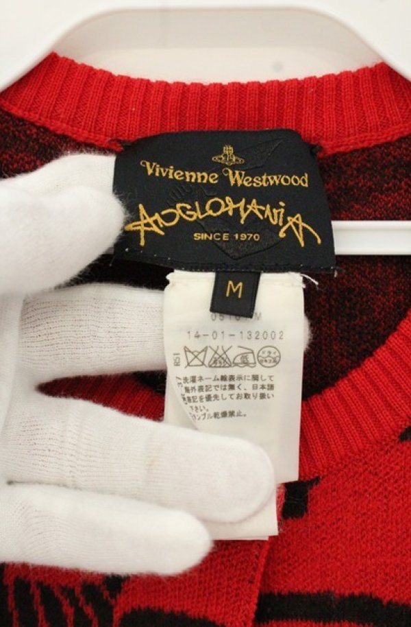 画像3: ANGLOMANIA 中古 / バーブドワイヤーカーディガン M レッド  O-26-09-06-029-to-YM-OS (3)