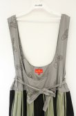 画像2: ヴィヴィアンウエストウッド 中古 / ストライプワンピース 40 グリーン×ブラック×グレー  O-26-09-06-034-op-IG-OS (2)