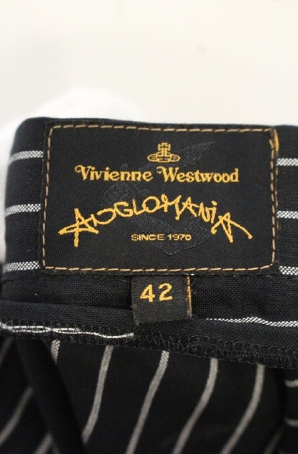 画像3: ANGLOMANIA 中古 / ストライプミディスカート 42 ブラック  O-26-09-06-039-sk-IG-OS (3)