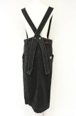 画像3: ヴィヴィアンウエストウッド 中古 / ホース＆ライオンショルダーストラップ付ストレートデニムスカート 00 ブラック  O-26-09-06-040-sk-YM-OS (3)