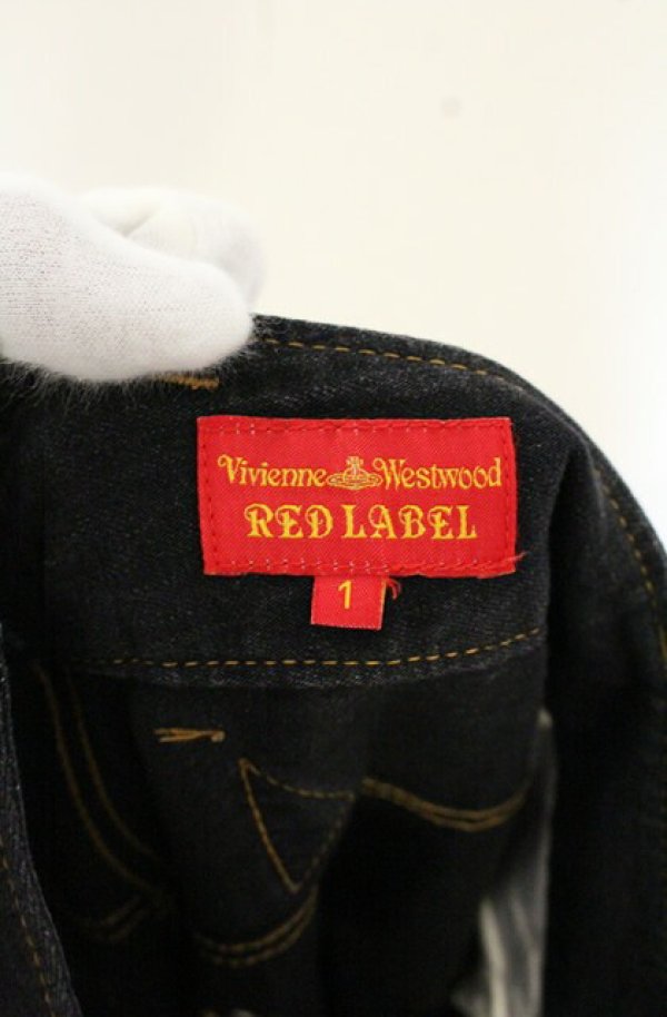 画像5: ヴィヴィアンウエストウッド 中古 / オーブ刺繍ステッチスリムジーンズ パンツ 1 ブラック  O-26-09-06-046-pa-YM-OS (5)