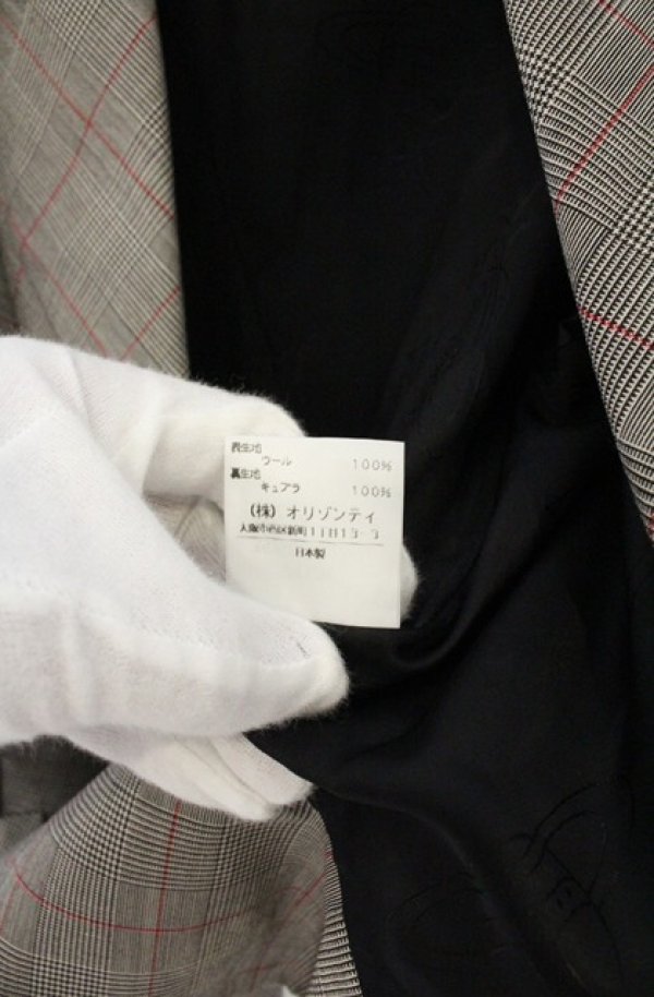 画像7: ヴィヴィアンウエストウッド 中古 / タータンウェンディージャケット 2 グレー  O-26-09-06-004-su-YM-OS (7)