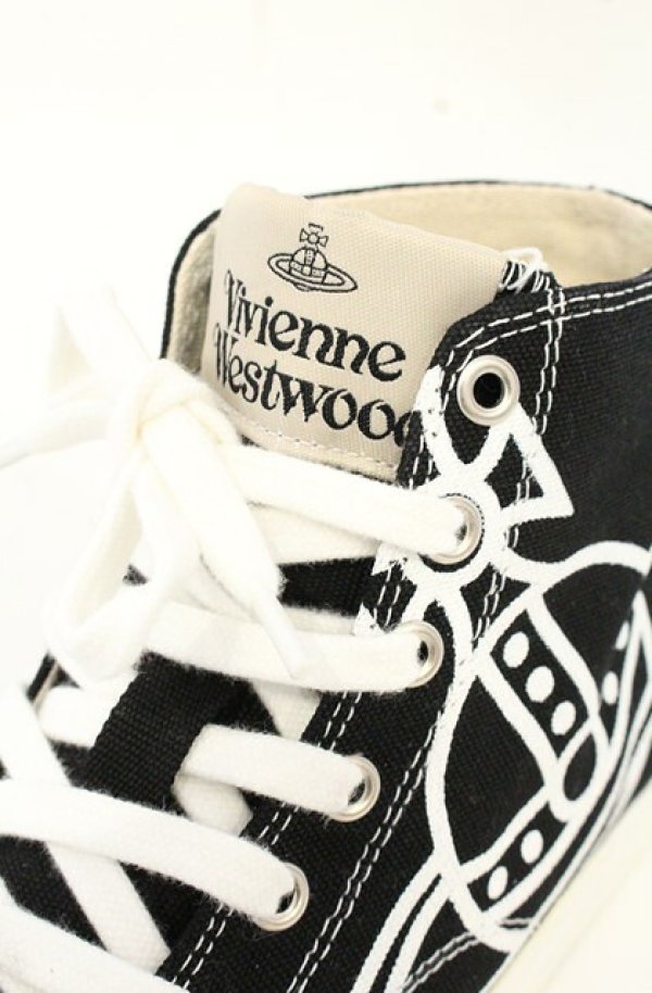 画像6: ヴィヴィアンウエストウッド 中古 / PLIMSOLL HIGH TOPスニーカー（プリムソールハイトップ） 38 ブラック  O-26-09-06-060-sh-IG-OS (6)