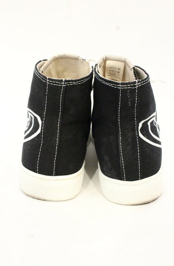 画像9: ヴィヴィアンウエストウッド 中古 / PLIMSOLL HIGH TOPスニーカー（プリムソールハイトップ） 38 ブラック  O-26-09-06-060-sh-IG-OS (9)
