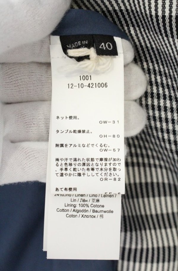画像4: ヴィヴィアンウエストウッド 中古 / Lelio Plaid ダブルジャケット（レリオプライド） 40 ブラックｘホワイト  O-26-09-06-001-jc-YM-OS (4)