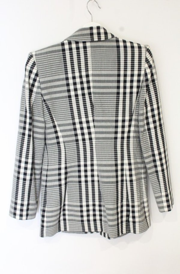 画像6: ヴィヴィアンウエストウッド 中古 / Lelio Plaid ダブルジャケット（レリオプライド） 40 ブラックｘホワイト  O-26-09-06-001-jc-YM-OS (6)