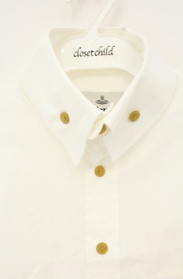 画像2: ヴィヴィアンウエストウッド 中古 / BS STRIPPED KRALL SHIRT（ストリップドクラールシャツ） 40 ホワイト  O-26-09-06-016-bl-IG-OS (2)