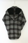 画像3: ANGLOMANIA 中古 / 魔女フード変形タータンコート 38 グレー  O-26-09-13-020-co-YM-OS (3)