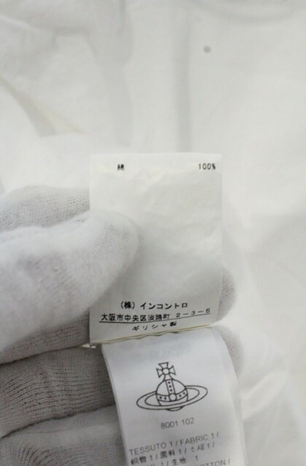 画像4: ANGLOMANIA 中古 / オーブオウリント変形Tシャツ M ホワイト  O-26-09-13-004-ts-YM-OS (4)