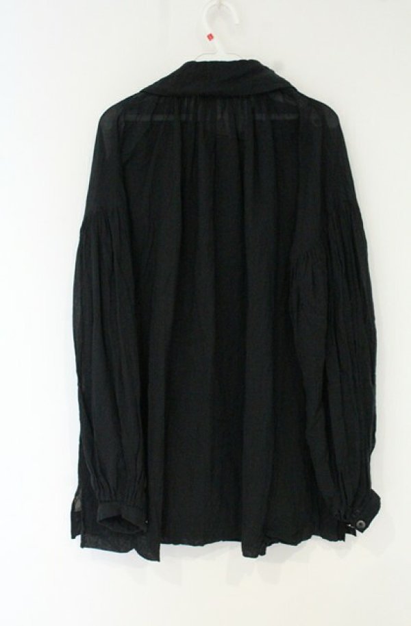 画像3: ANGLOMANIA 中古 / コットンワイドブラウス 38 ブラック  O-26-09-13-007-bl-YM-OS (3)