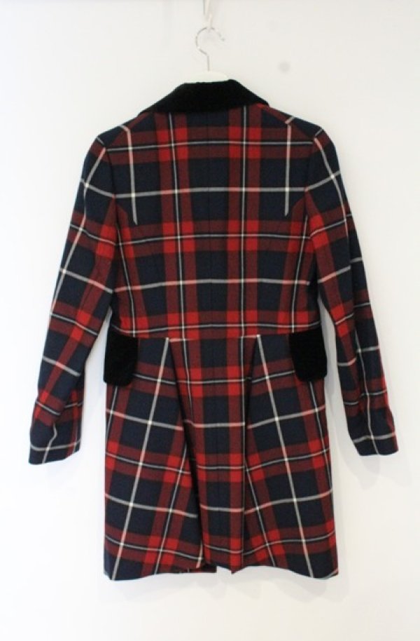 画像3: ヴィヴィアンウエストウッド 中古 / CAPE BRETONロングジャケット 3 レッドｘブラック  O-26-09-13-013-co-YM-OS (3)